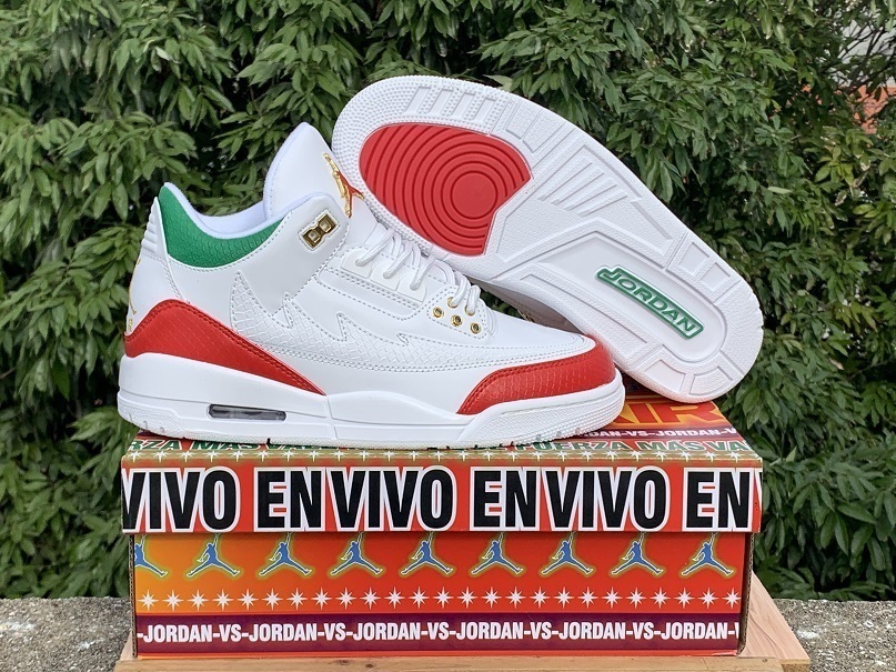 Men's Running weapon Air Jordan 3 White Shoes 0133